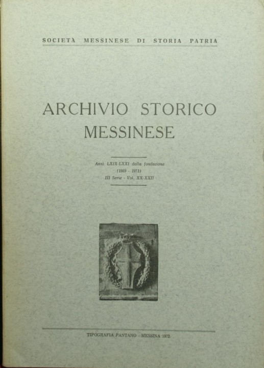 Archivio storico messinese. 1969-1971