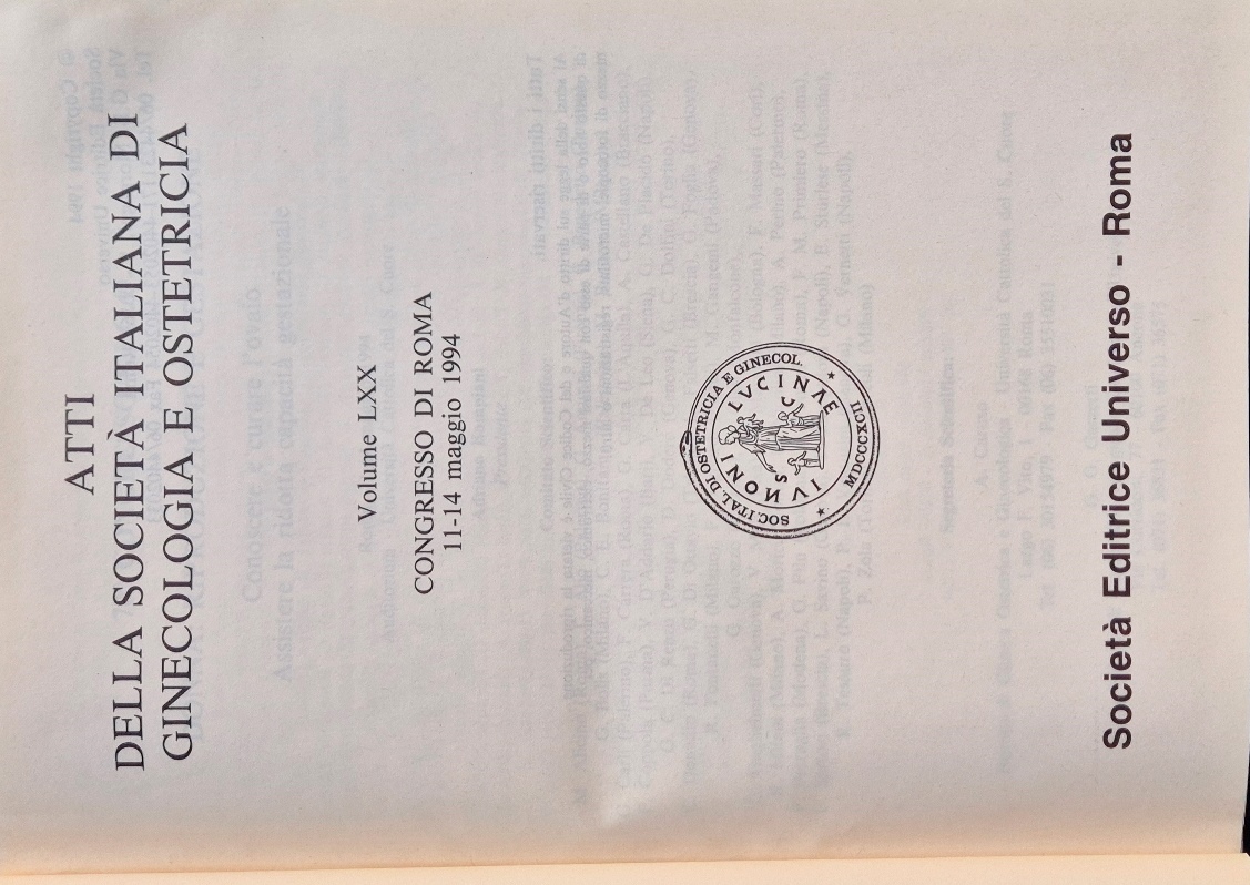 Atti della Società italiana di ginecologia e ostetricia - Vol. …