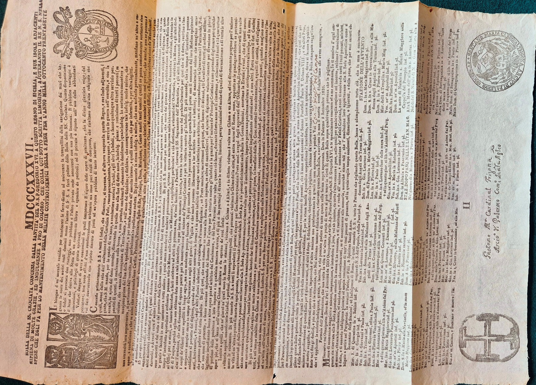 Bolla della SS. Crociata concessa dalla Santità di N.S.P. Gregorio …