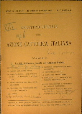Bollettino ufficiale dell'azione cattolica italiana