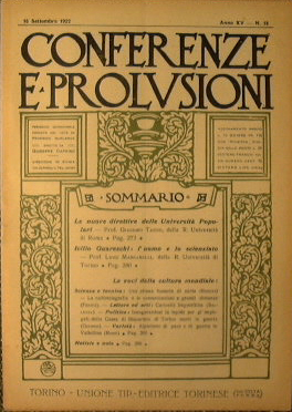Conferenze e prolusioni