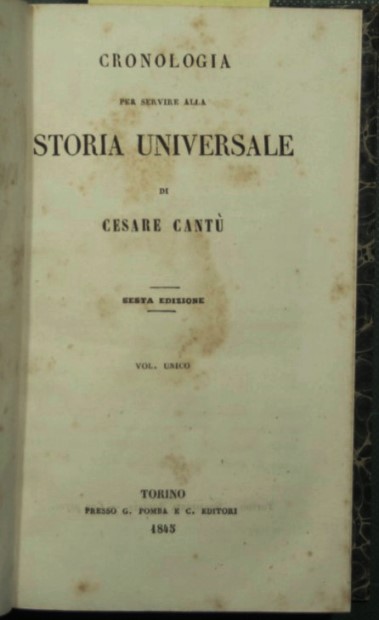 Cronologia per servire alla Storia universale