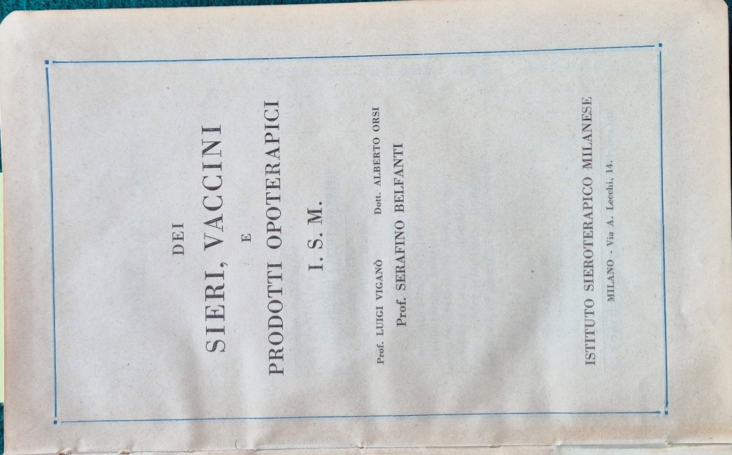 Dei Sieri, Vaccini e Prodotti Opoterapici I.S.M.