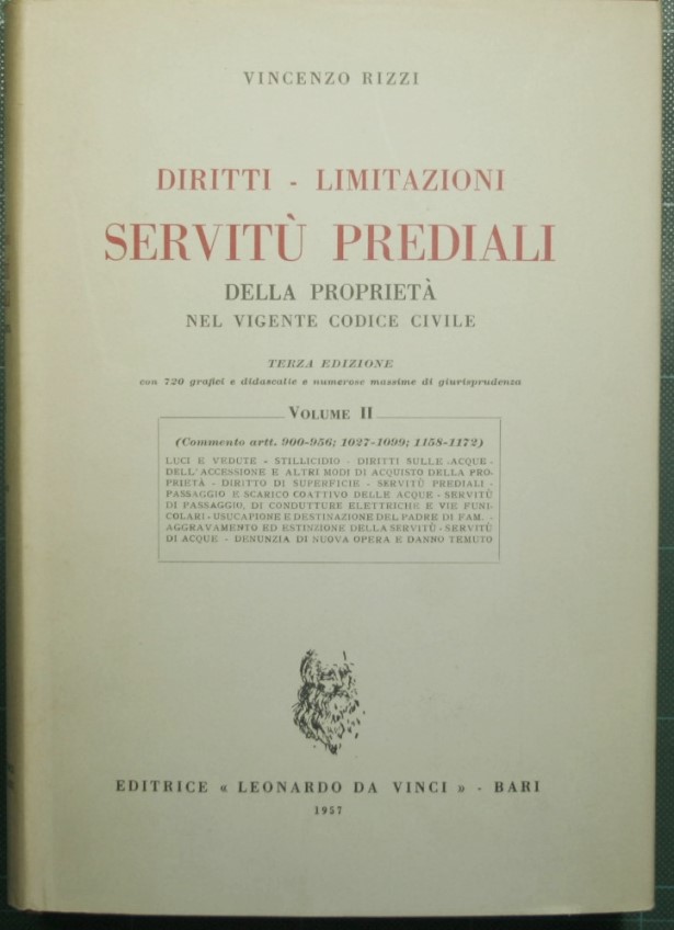 Diritti - Limitazioni - Servitù prediali della proprietà nel vigente …