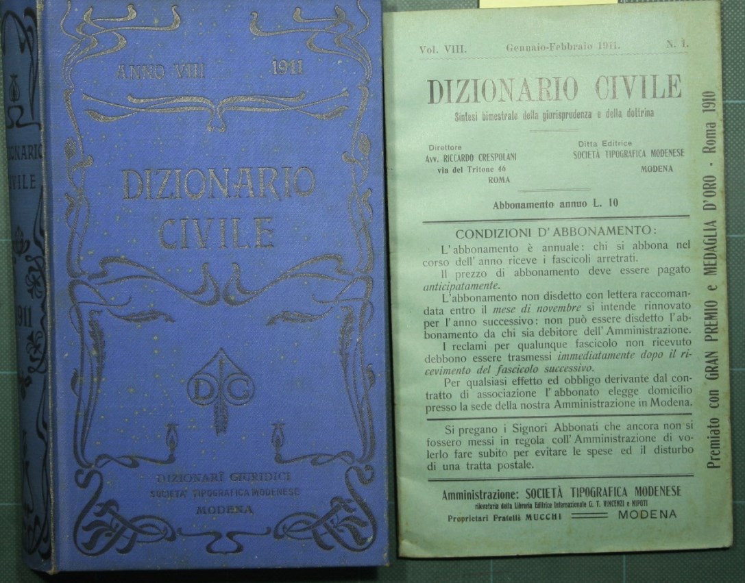 Dizionario civile - Vol. VIII, 1911
