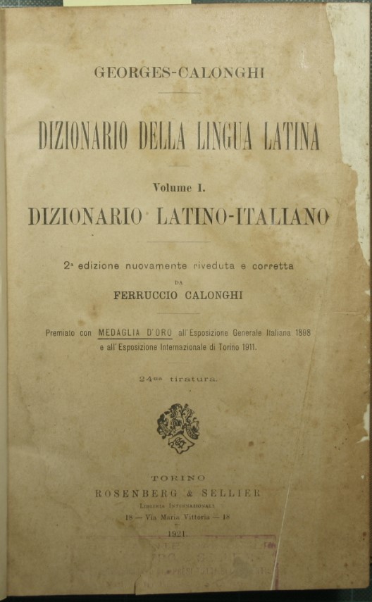 Dizionario della lingua latina