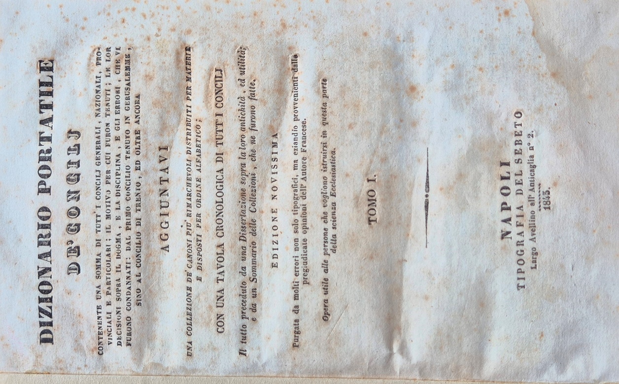 Dizionario portatile de' concilj