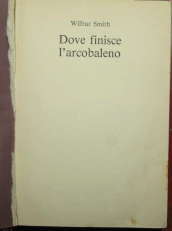 Dove finisce l'arcobaleno