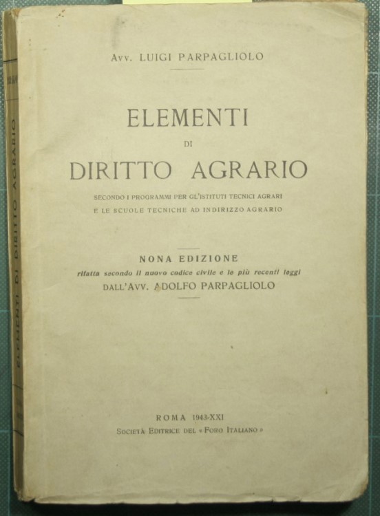 Elementi di diritto agrario