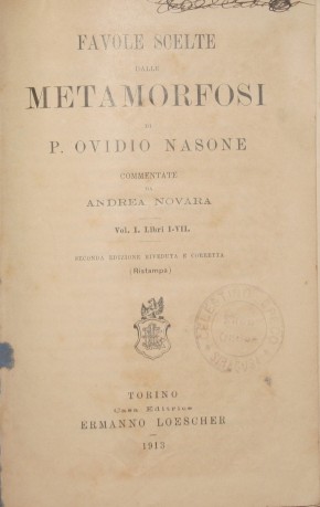 Favole scelte dalle Metamorfosi di P. Ovidio Nasone