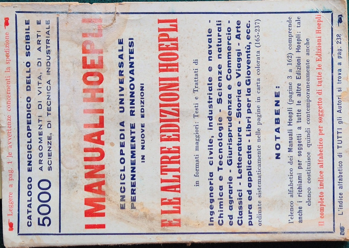 I manuali Hoepli e le altre edizioni Hoepli