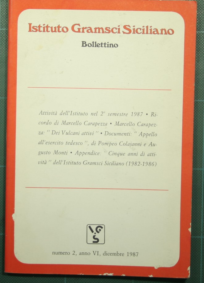 Istituto Gramsci Siciliano - Bollettino - N. 2, anno VI, …