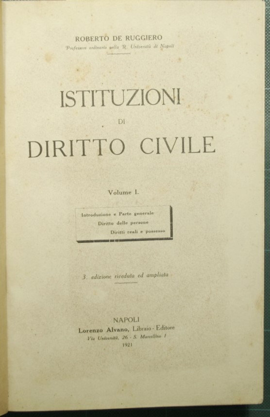 Istituzioni di diritto civile