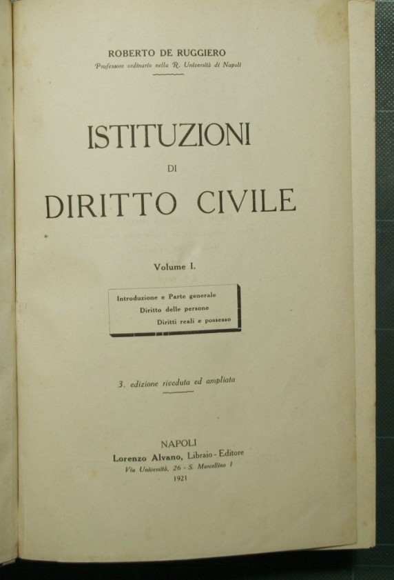 Istituzioni di diritto civile