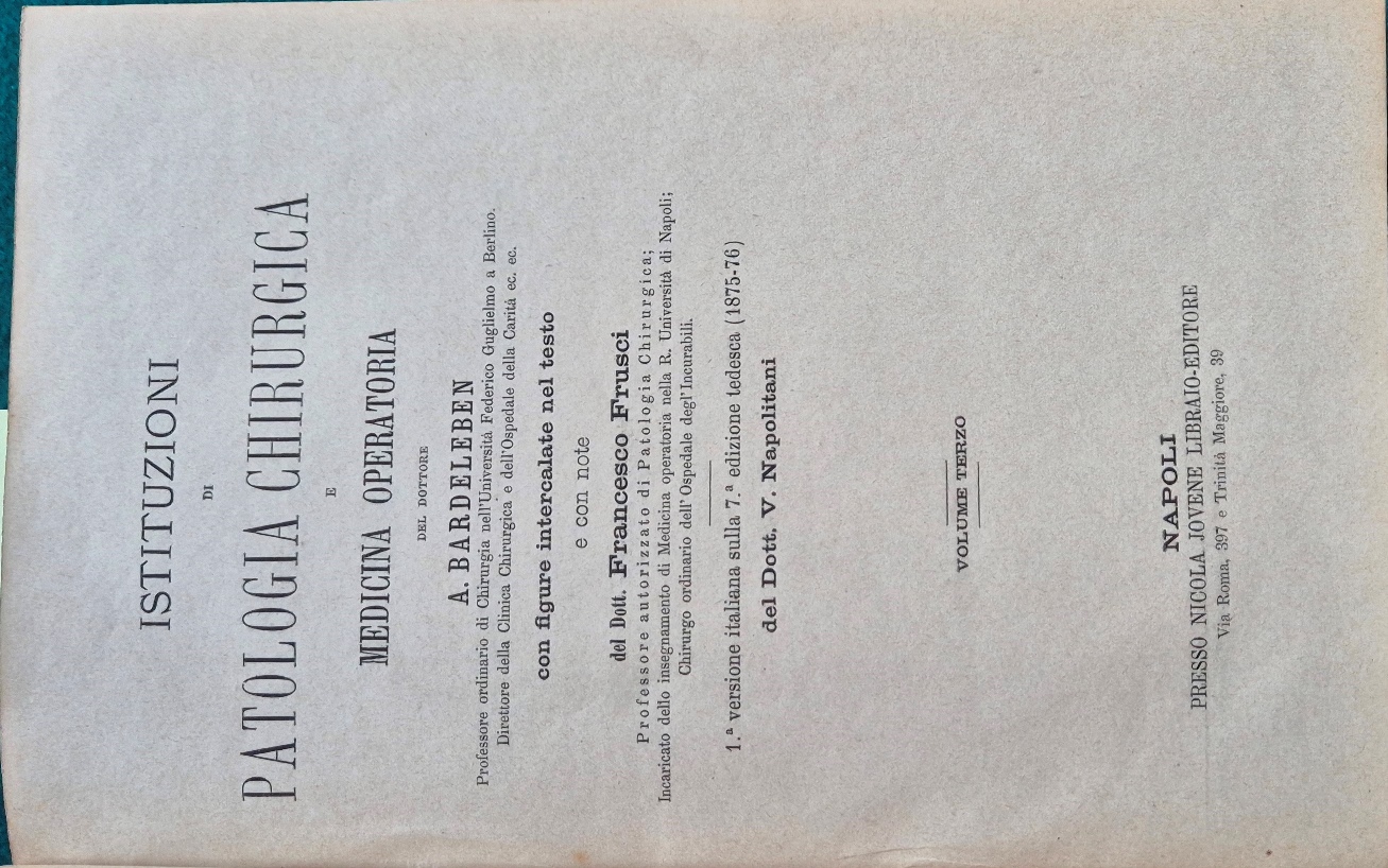 Istituzioni di patologia chirurgica e medicina operatoria - Vol. III