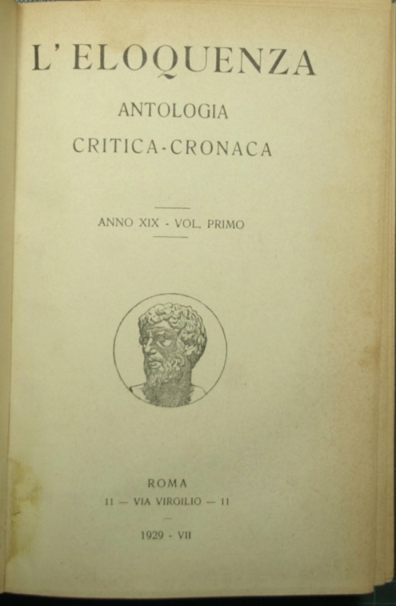 L'eloquenza - Anno XIX - 1929