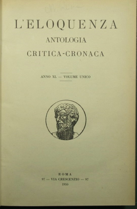L'eloquenza - Anno XL