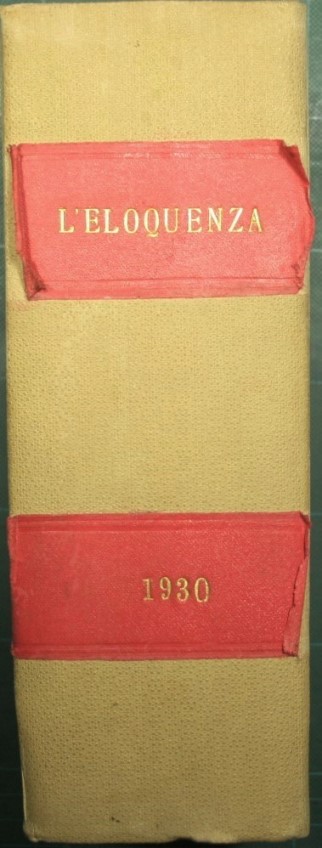 L'eloquenza - Anno XX - 1930