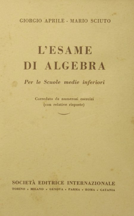 L'esame di algebra