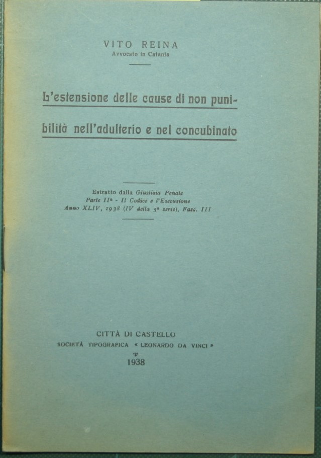 L'estensione delle cause di non punibilità nell'adulterio e nel concubinato