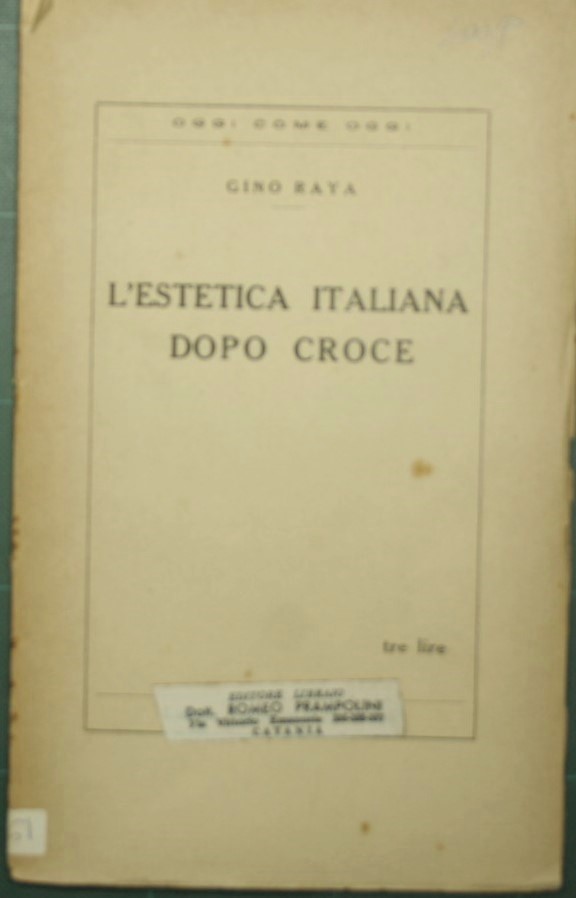 L'estetica italiana dopo Croce