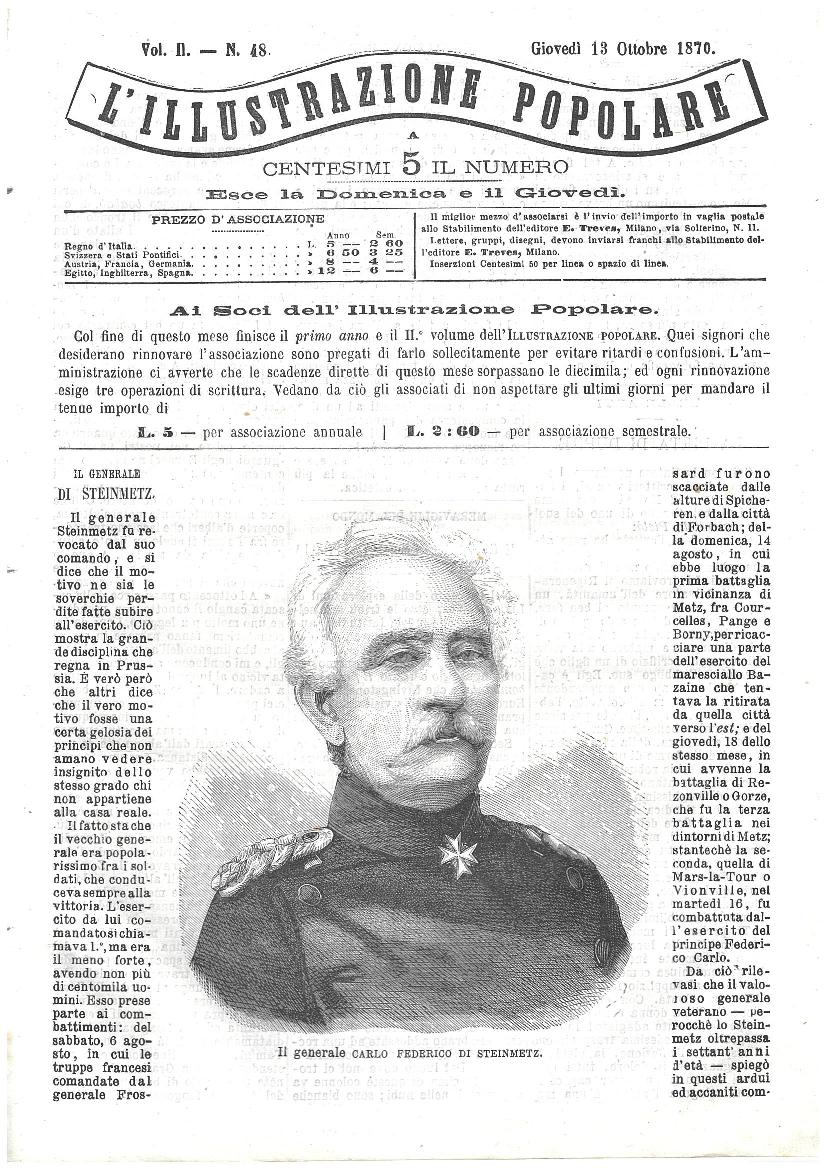 L'illustrazione popolare - 13 Ottobre 1870