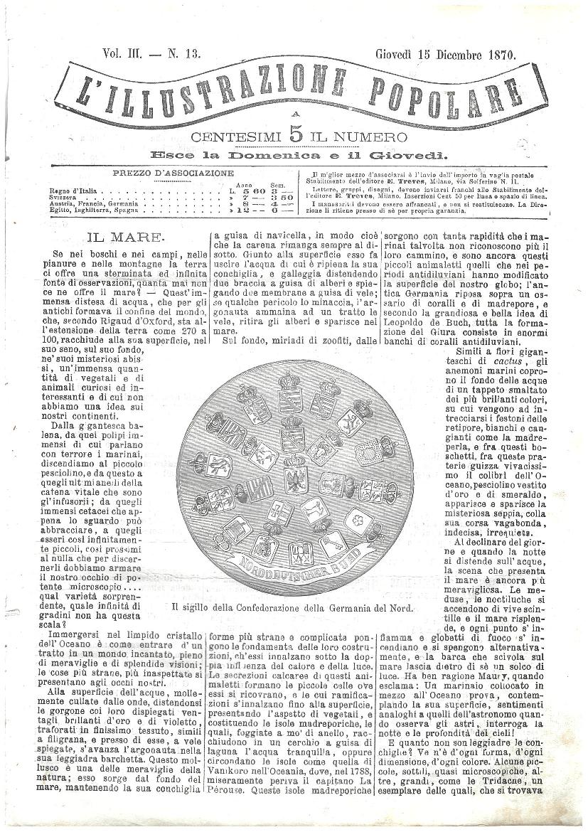L'illustrazione popolare - 15 Dicembre 1870