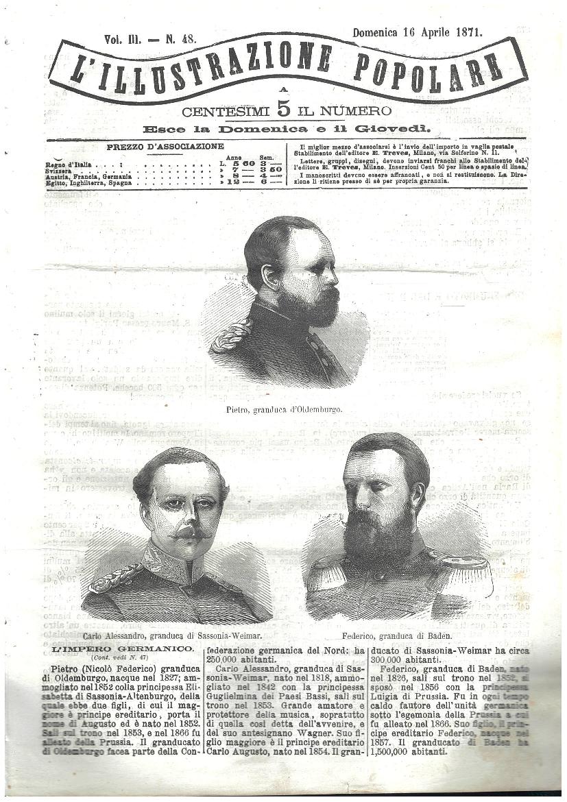 L'illustrazione popolare - 16 Aprile 1871