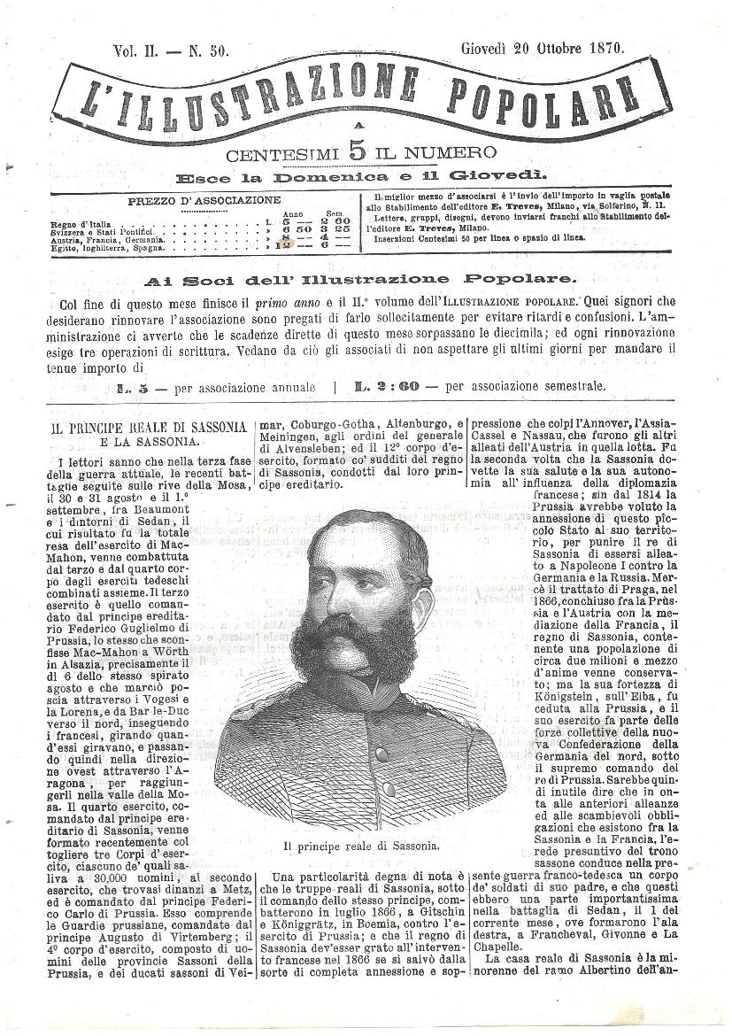 L'illustrazione popolare - 20 Ottobre 1870