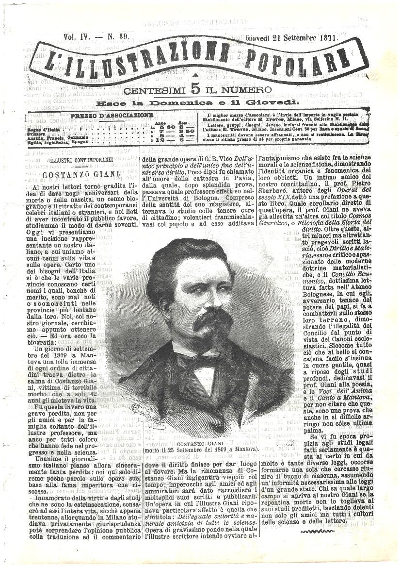 L'illustrazione popolare - 21 Settembre 1871
