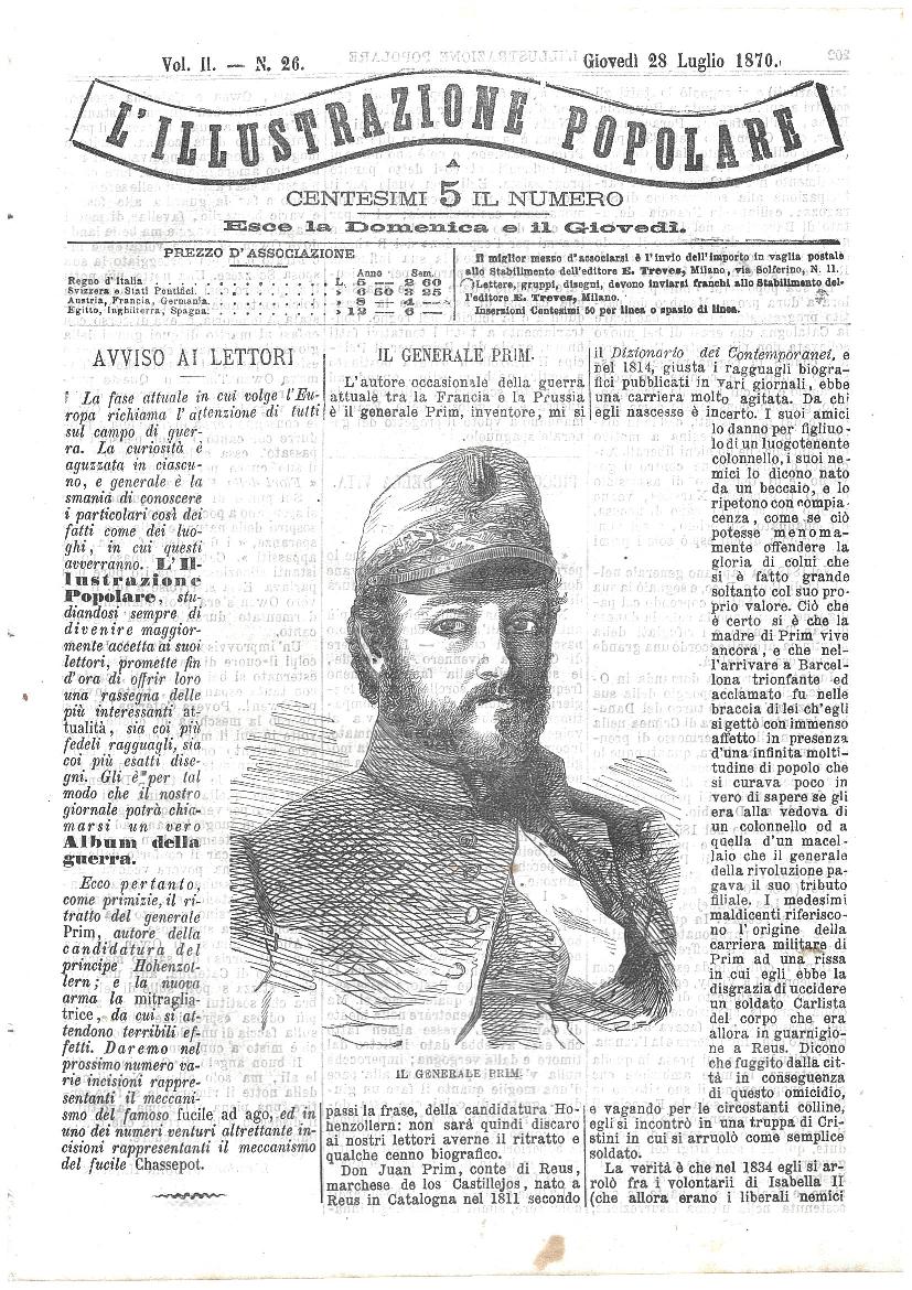 L'illustrazione popolare - 28 Luglio 1870