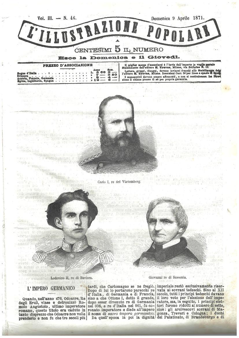L'illustrazione popolare - 9 Aprile 1871