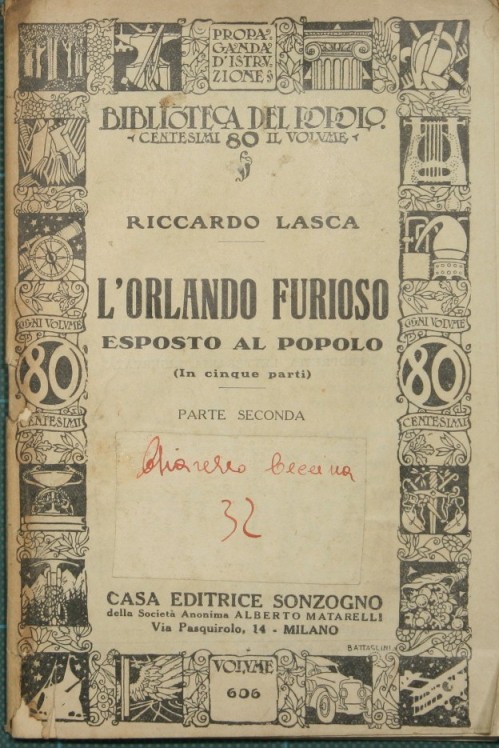 L'Orlando Furioso esposto al popolo. Parte seconda