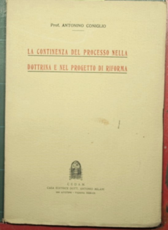 La continenza del processo nella dottrina e nel progetto di …
