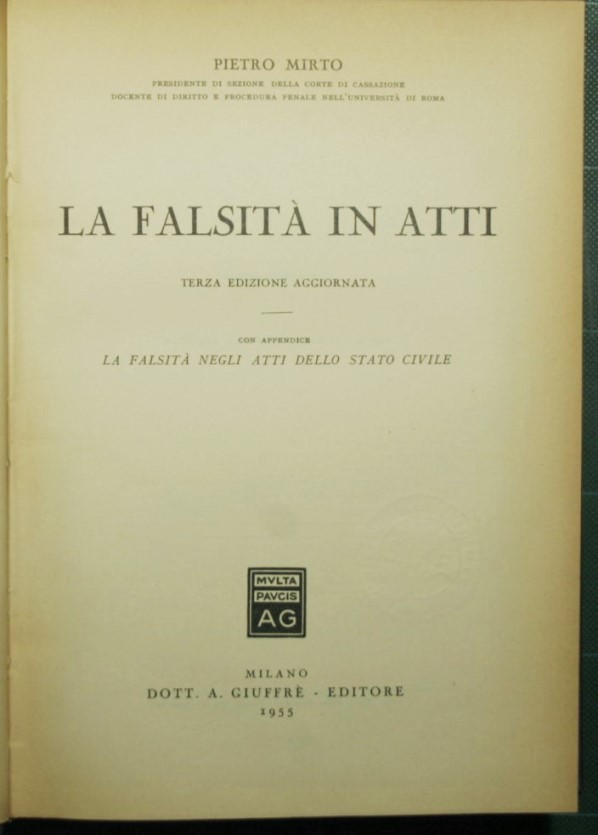 La falsità in atti