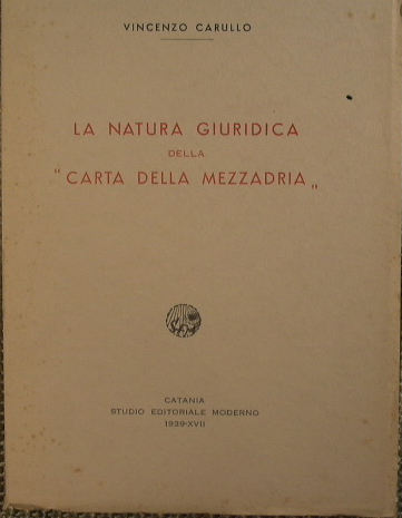 La natura giuridica della carta della mezzadria