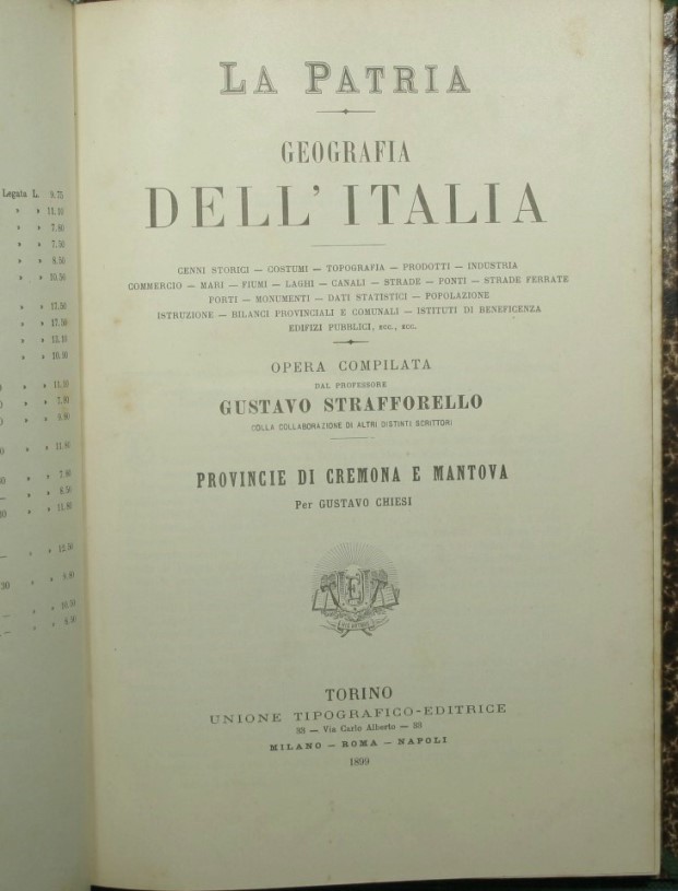 La patria - Geografia dell'Italia - Provincie di Cremona e …