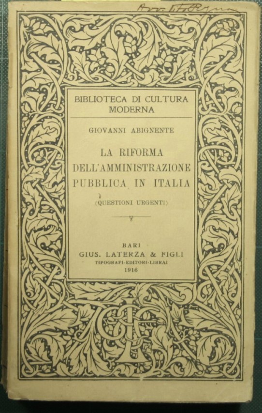 La riforma dell'amministrazione pubblica in Italia