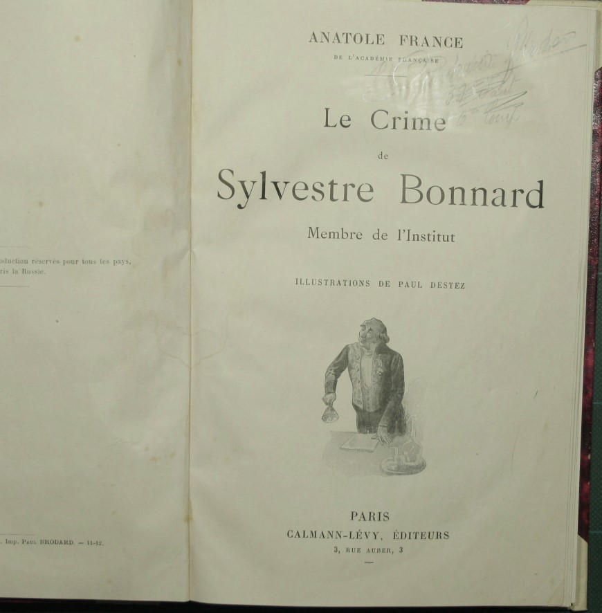 Le crime de Sylvestre Bonnard