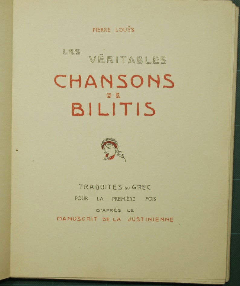 Les veritables - Chansons de Bilitis