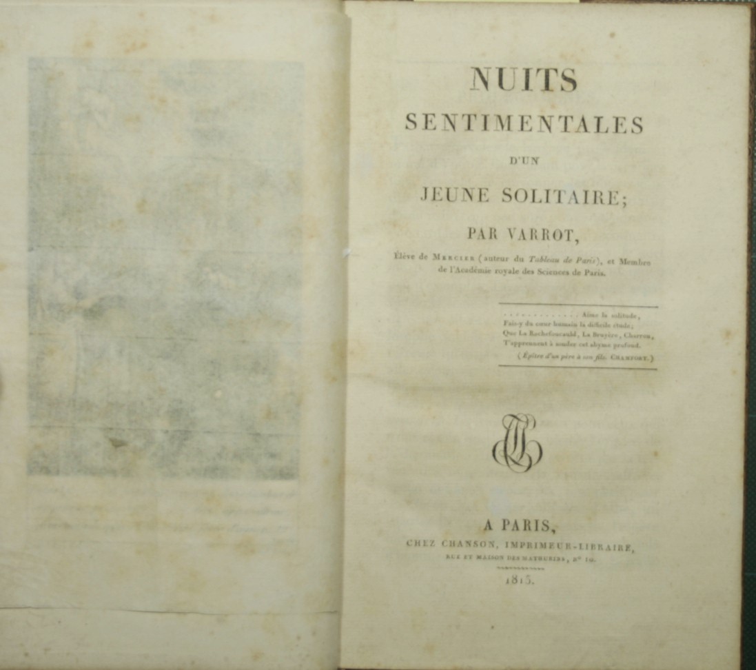 Nuits sentimentales d'un jeune solitaire