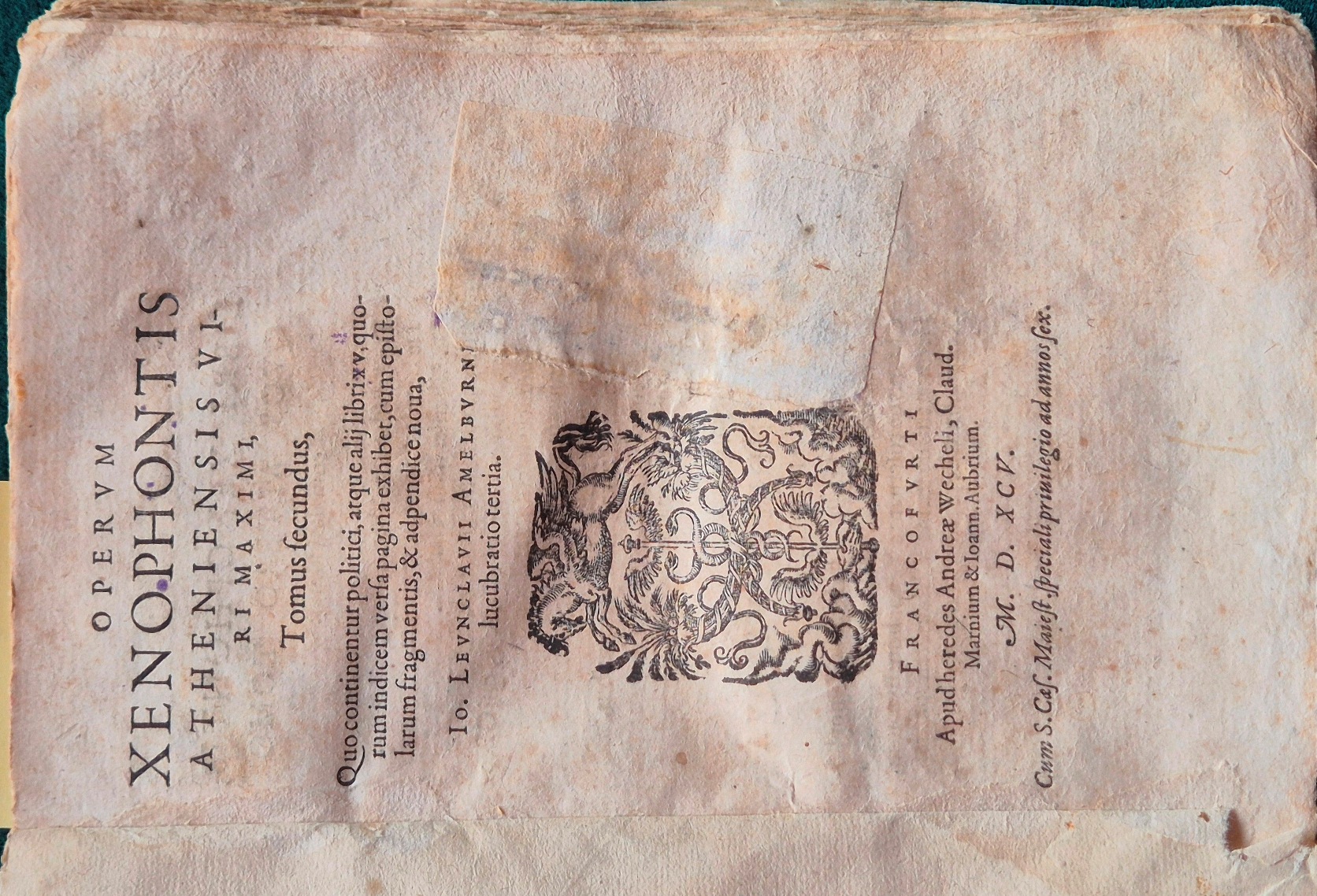 Operum Xenophontis Atheniensis VI Ri Maximi Tomus secundus