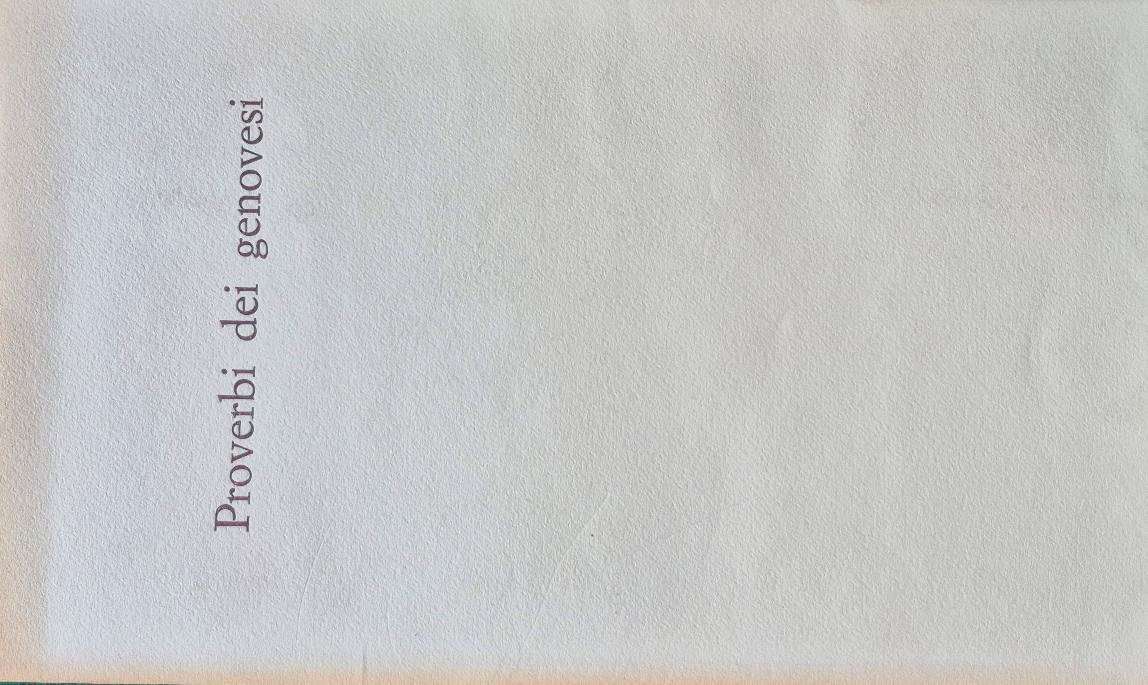 Proverbi dei genovesi