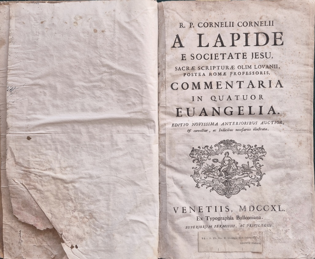 R.P. Cornelii Cornelii a Lapide . Commentaria in quatuor Evangelia