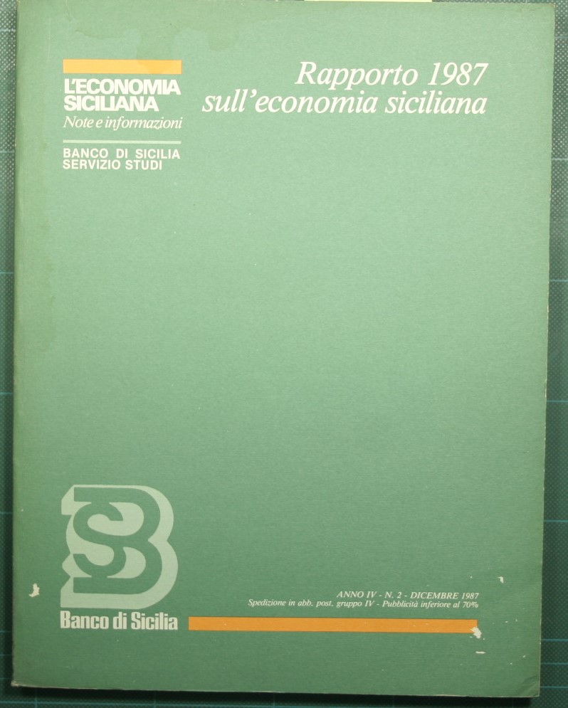 Rapporto 1987 sull'economia siciliana