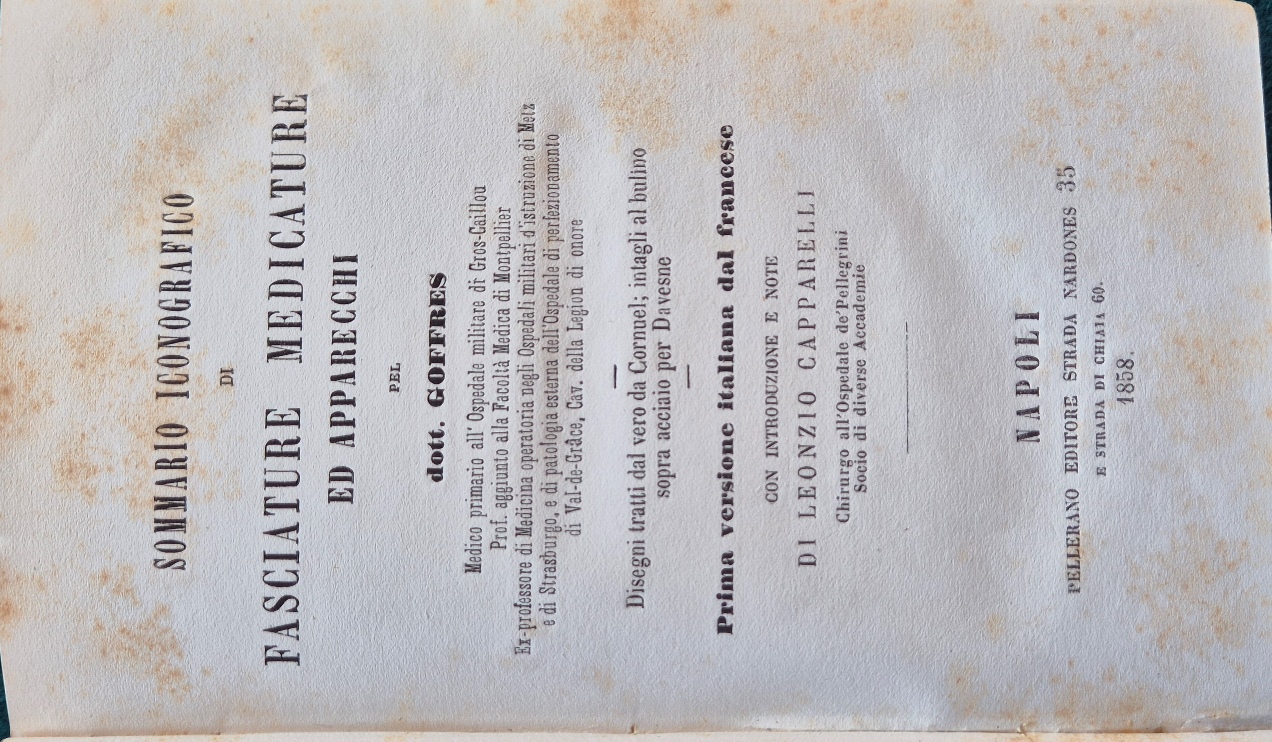 Sommario iconografico di fasciature medicature ed apparecchi