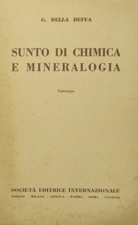 Sunto di chimica e mineralogia