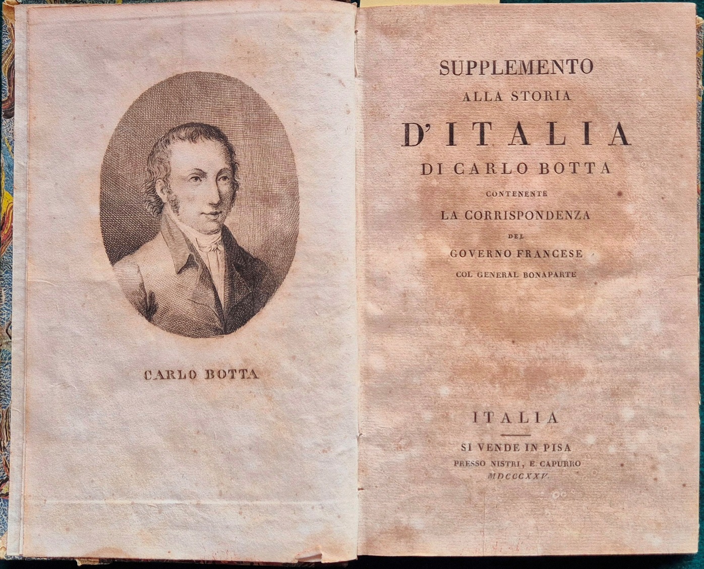 Supplemento alla Storia d'Italia di Carlo Botta contenente la corrispondenza …