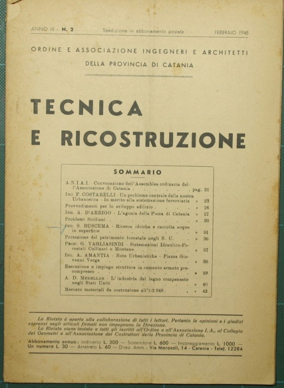 Tecnica e ricostruzione. Febbraio 1948