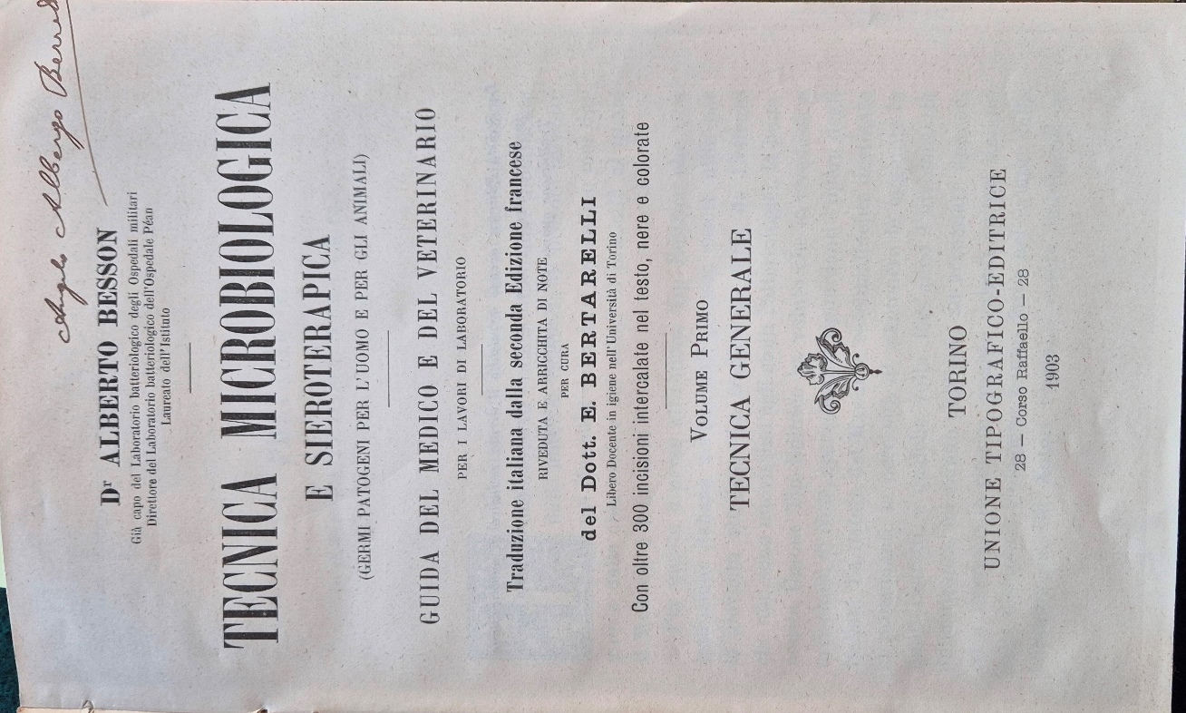 Tecnica microbiologica e sieroterapica (germi patogeni per l'uomo e per …